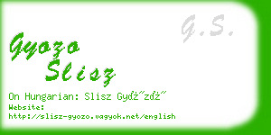 gyozo slisz business card